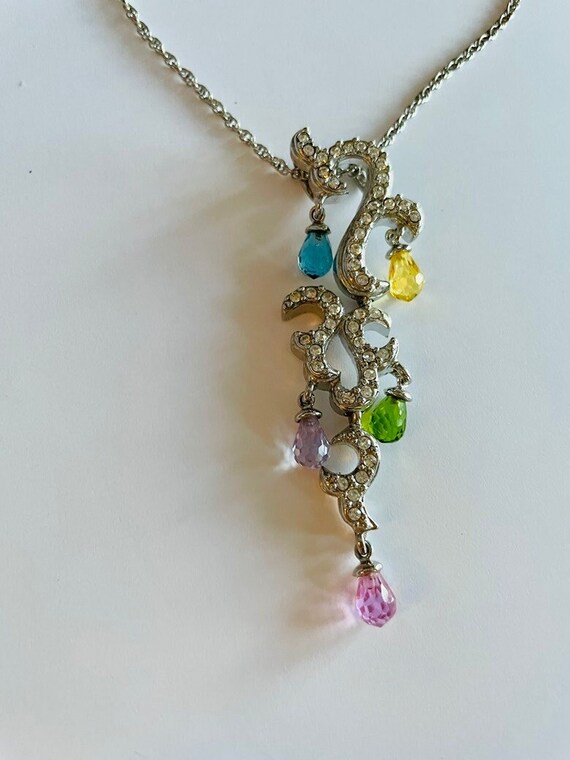 Unique and Lovely Articulated Necklace with Multi… - image 1