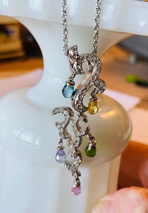 Unique and Lovely Articulated Necklace with Multi… - image 7
