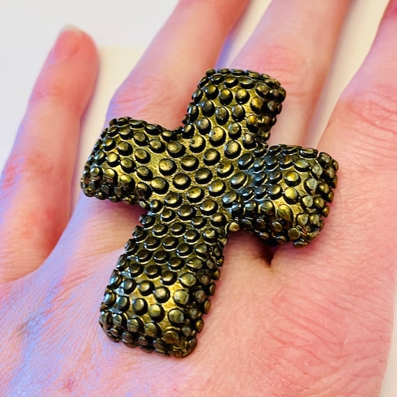Bronze Ring Cross Ring Large Ring Bronze Jewelry Big … Gem