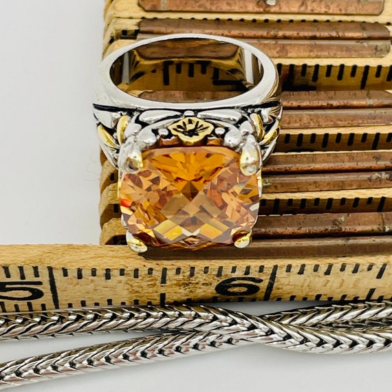 Citrine Color Necklace and Ring Brighton Style Ye… - image 7
