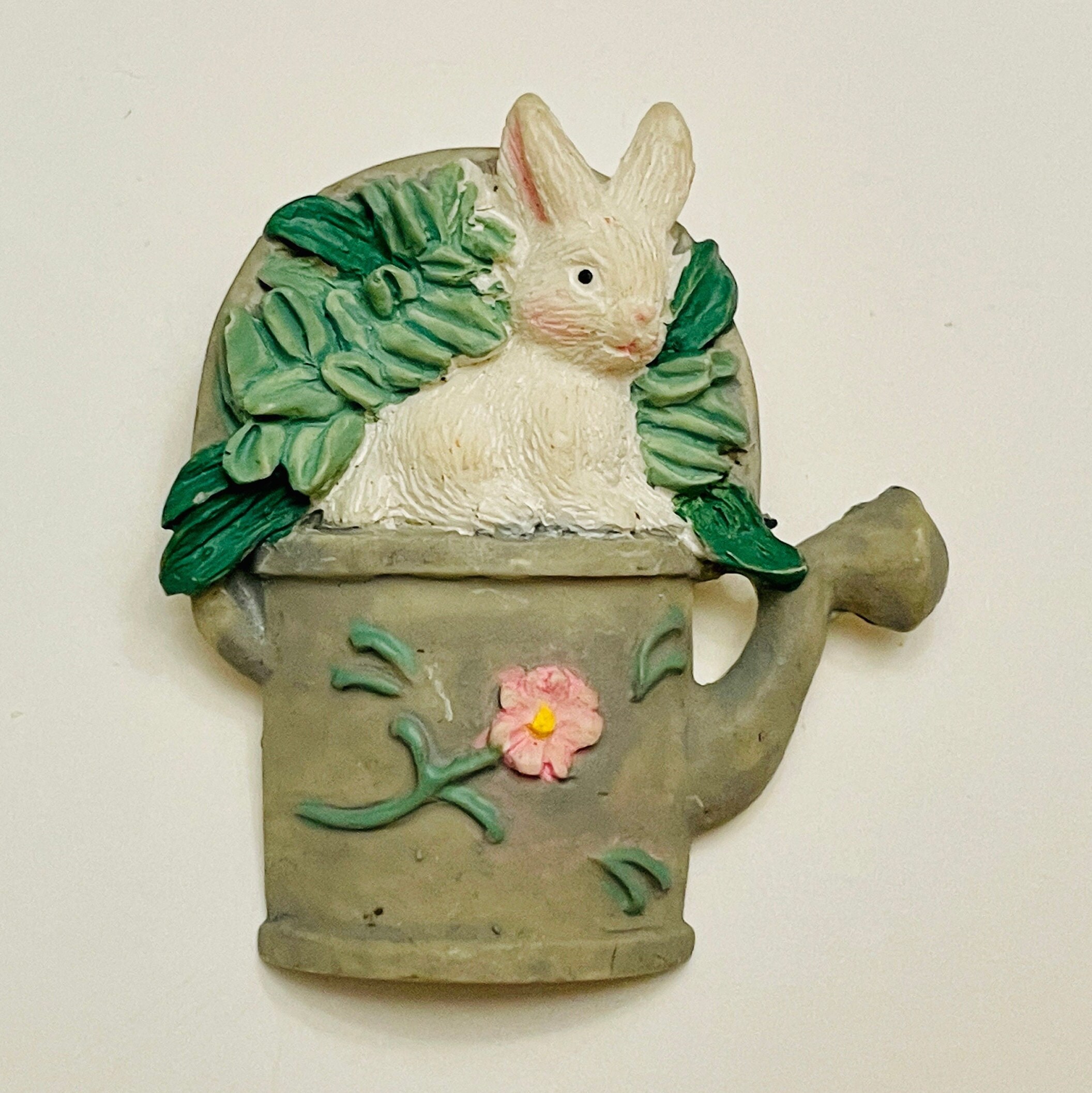Easter Bunny Pin Rabbit Pin With Watering Can Easter Lapel Pin Easter