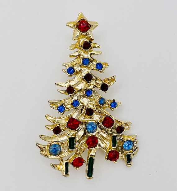 Christmas Tree Brooch Vintage Brooch Vintage Chri… - image 2