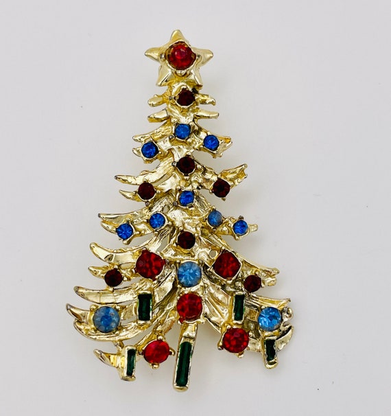 Christmas Tree Brooch Vintage Brooch Vintage Chri… - image 1