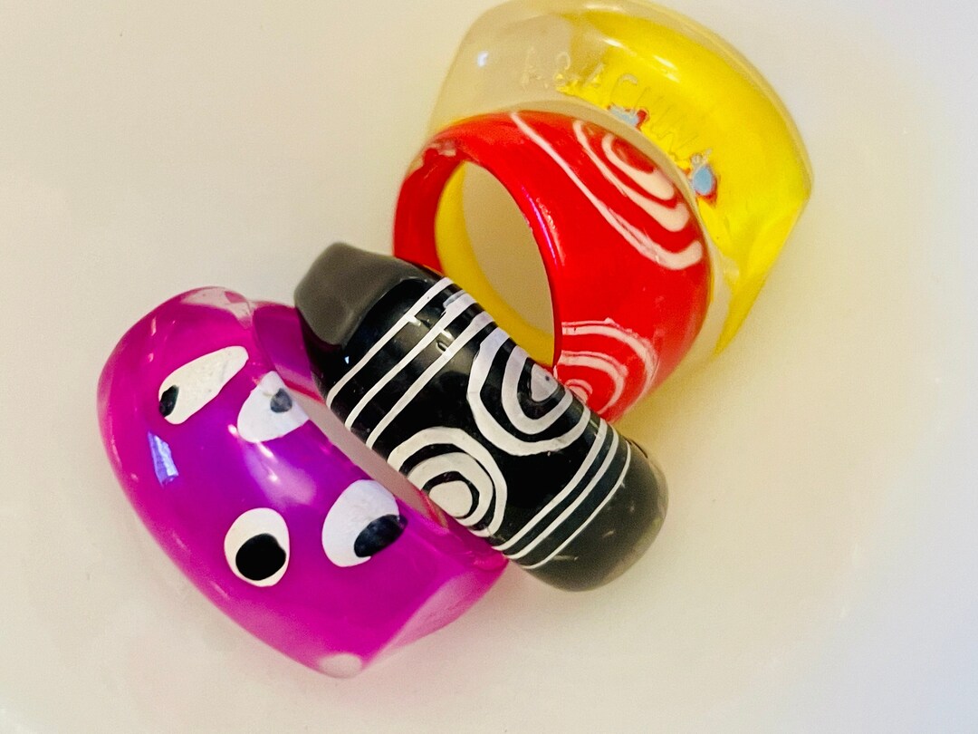 Fun Rings Statement Rings Art Rings Colorful Rings Vintage Etsy