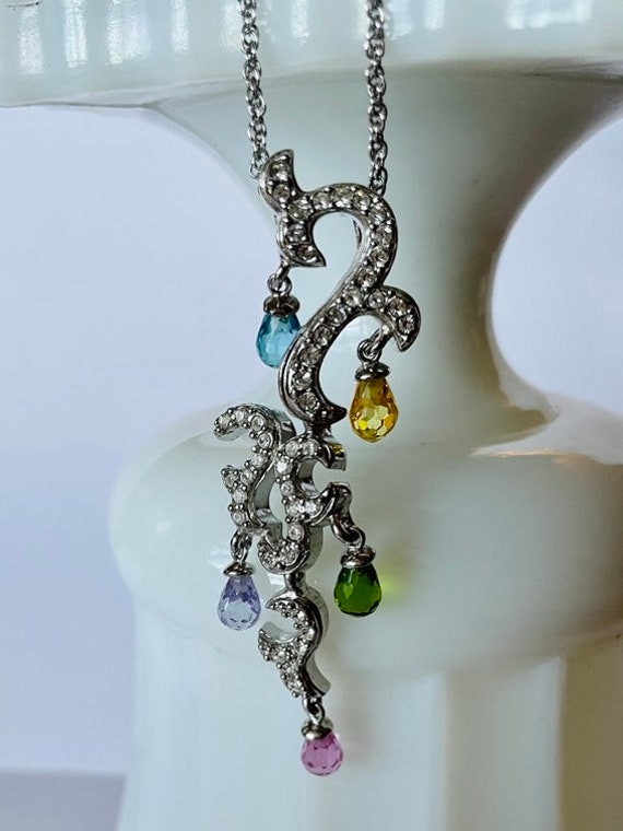 Unique and Lovely Articulated Necklace with Multi… - image 3