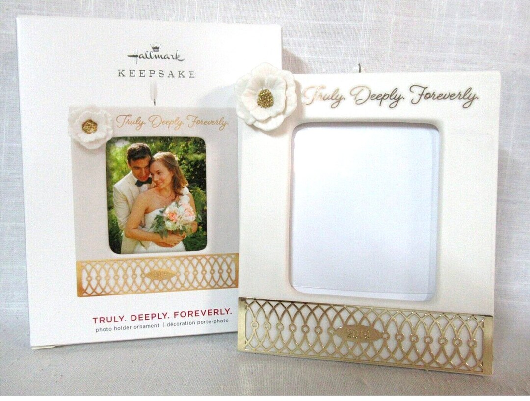 Hallmark Photo Frame Ornament 2019 Wedding Gift Anniversary Gift Truly