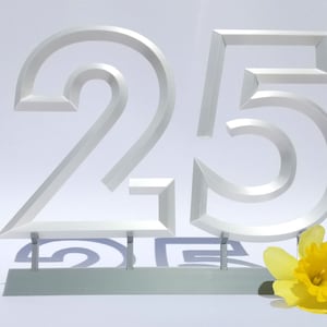 Support de table en argent pour 25e anniversaire, cadeau d'anniversaire pour entreprise de mariage, décoration de club d'anniversaire