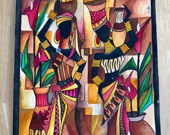 Watercolor "Women" - approx. 40 x 30 cm - unique piece
