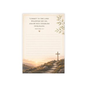 Trust in the Lord notepad Post-it Note Pads | Christian Notepad | Bible Verse Journal | Faith Based Prayer Journal | Scripture Notepad Gift