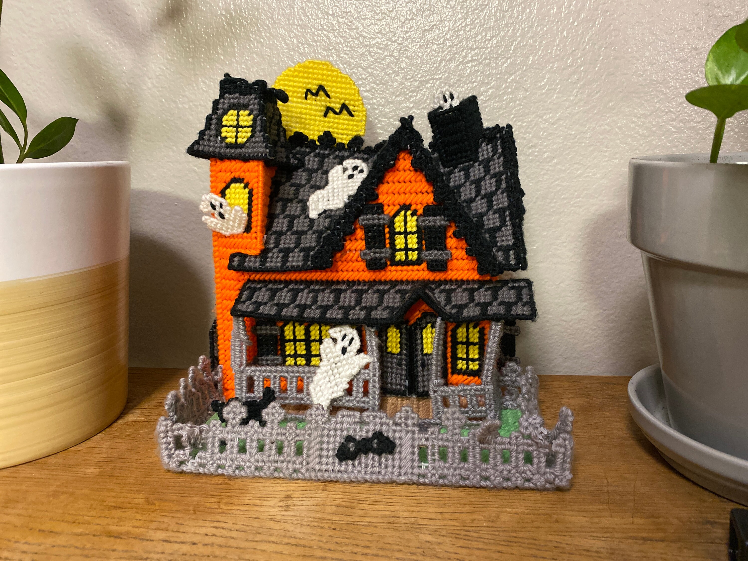 Completed Bucilla Haunted House Candy Holder Etsy