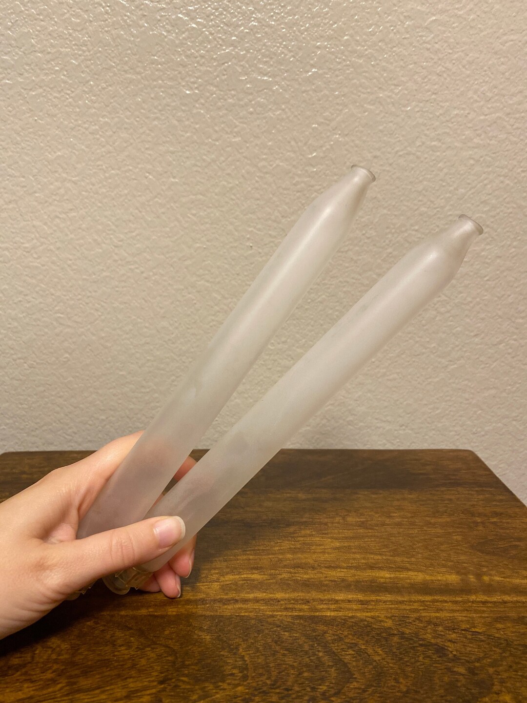 Set of 2 Oil Lamp Candles Lamplight Farms Frosted Glass Etsy