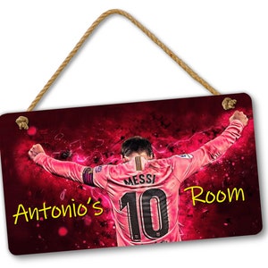 Personalized Soccer Bedroom Door and Wall Hanging Sign, Custom Room Sign, Room Decor. Soccer&#39;s Greatest Room Sign.