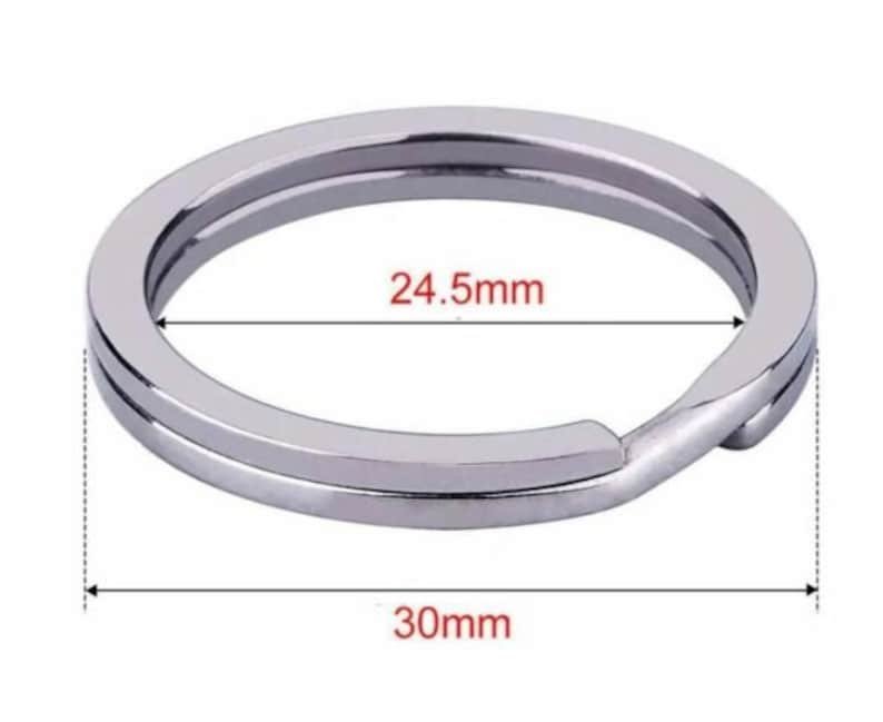 Extra Loop Key Rings Key Ring Split Ring 30mm Heavy Duty Split Key Ring Loop Key Rings Bulk ...
