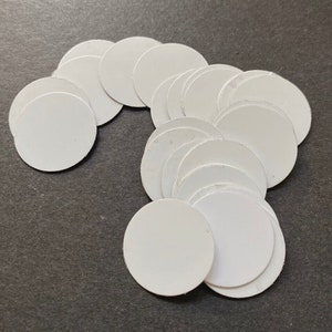 1" Round Insert Sublimation White Aluminum Blank Disc, 0.025" Thick - Lot of 100PCs