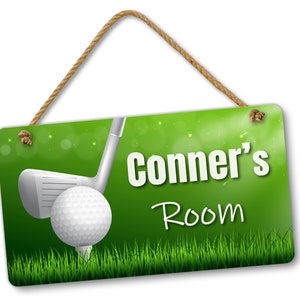 Golf Personalized Name Bedroom Door and Wall Sign, Custom Room Sign, Room Decor, Sport