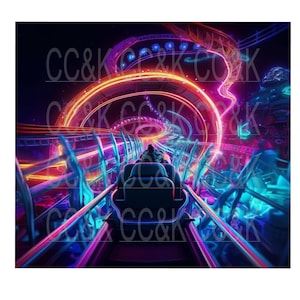 Outer Space Achtbaan 3 Tumbler Wrap SVG PNG