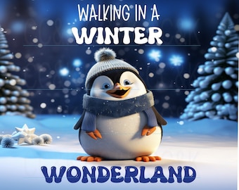 Camminando in un Winter Wonderland Tumbler Wrap SVG PNG