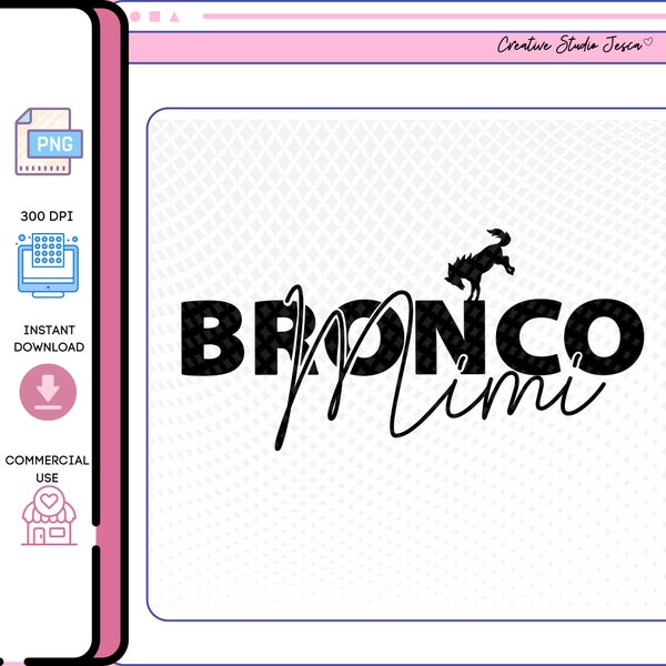 PNG | Bronco Digital Art for Instant Download | Mimi