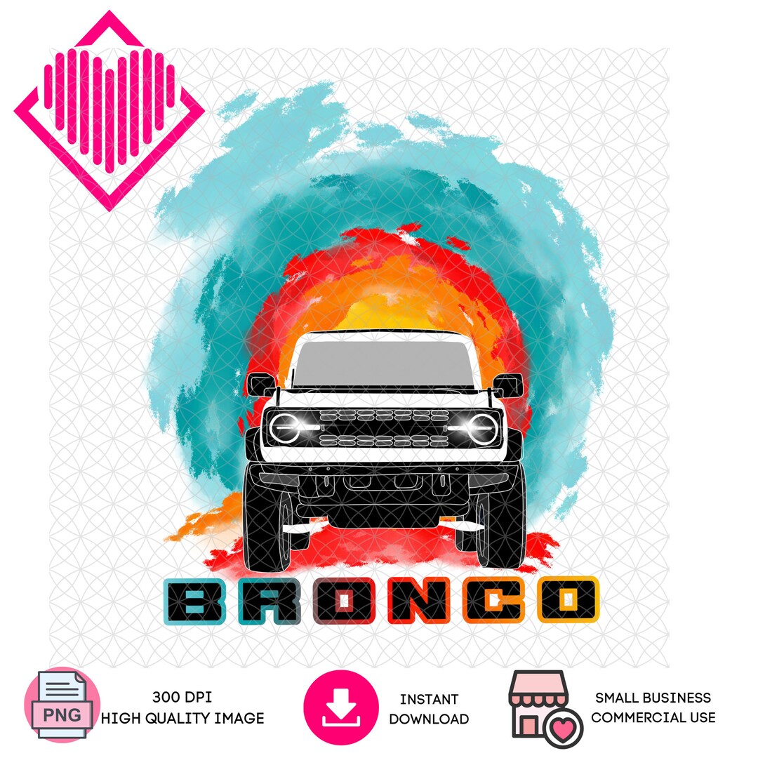 PNG | Bronco Digital Art for Instant Download | Sunrise | Sunset - Etsy