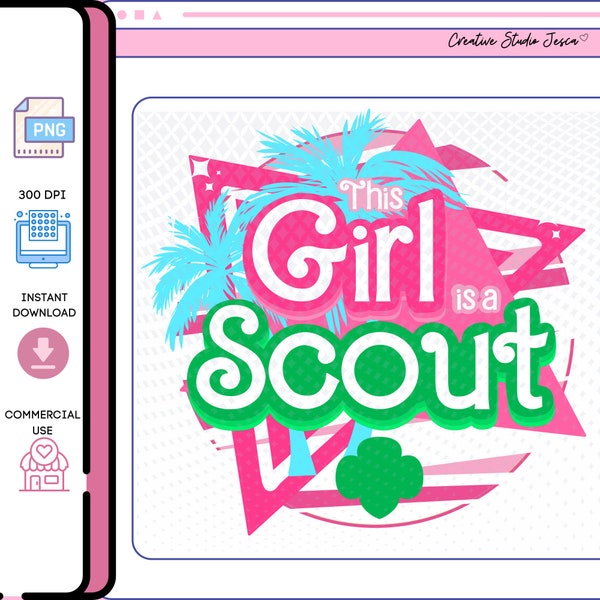 PNG | Girl Scouts Digital Art for Instant Download | Barbie Theme