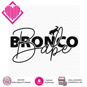 PNG | Bronco Digital Art for Instant Download | Bronco Babe