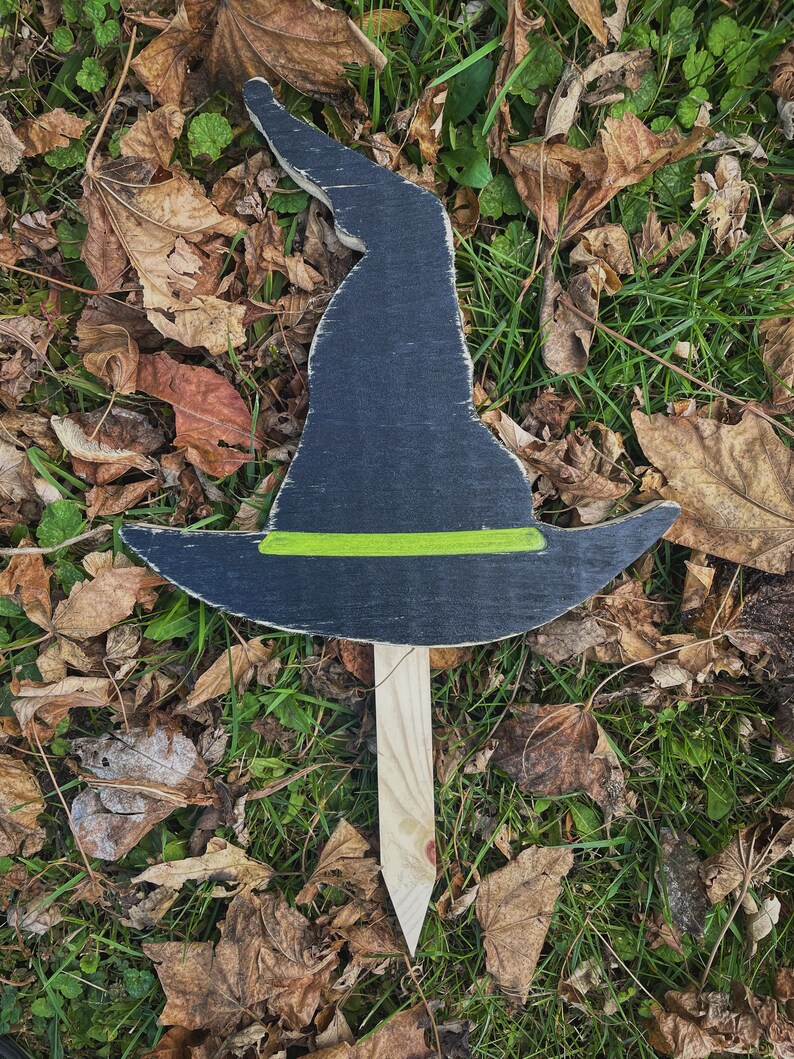Halloween Yard Stakes Ghost Witch Pumpkin Wood Halloween Etsy
