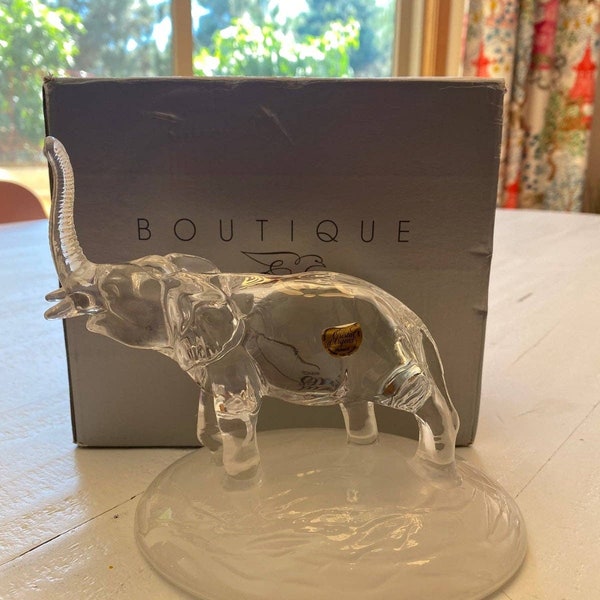 Lead Crystal Elephant Etsy