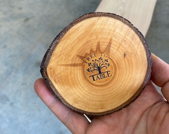 Wood Slice Coasters - Set of 4, Finished Wood Rounds