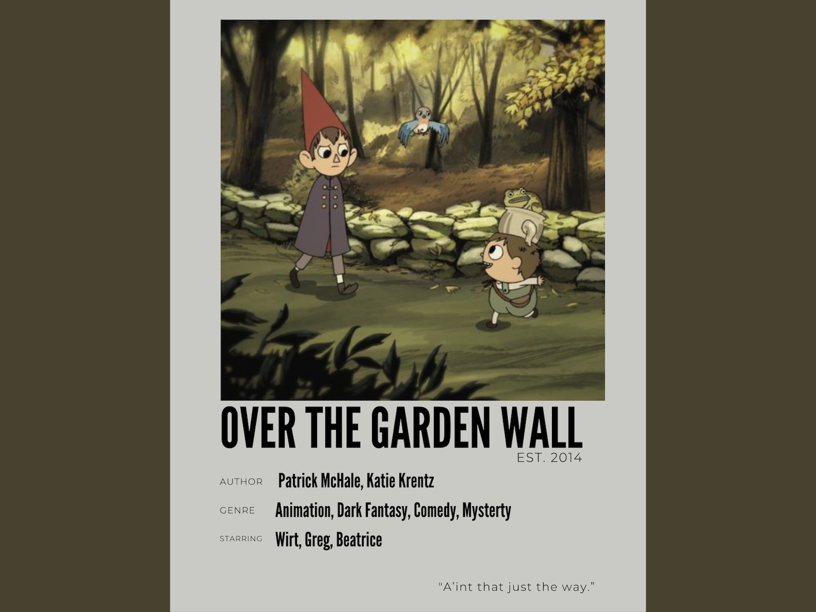 Over the Garden Wall Poster Etsy — free download