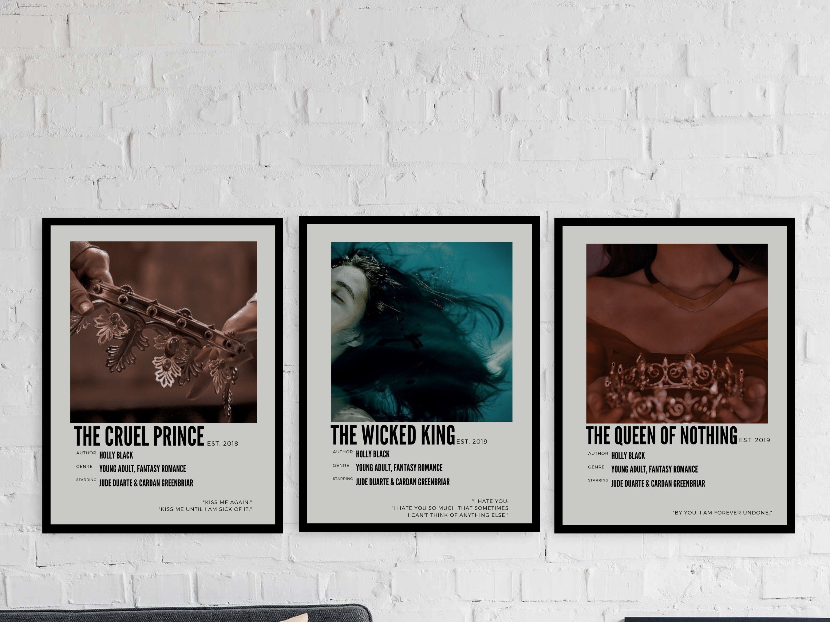 The Cruel Prince Trilogy 3pc Poster Set - Etsy