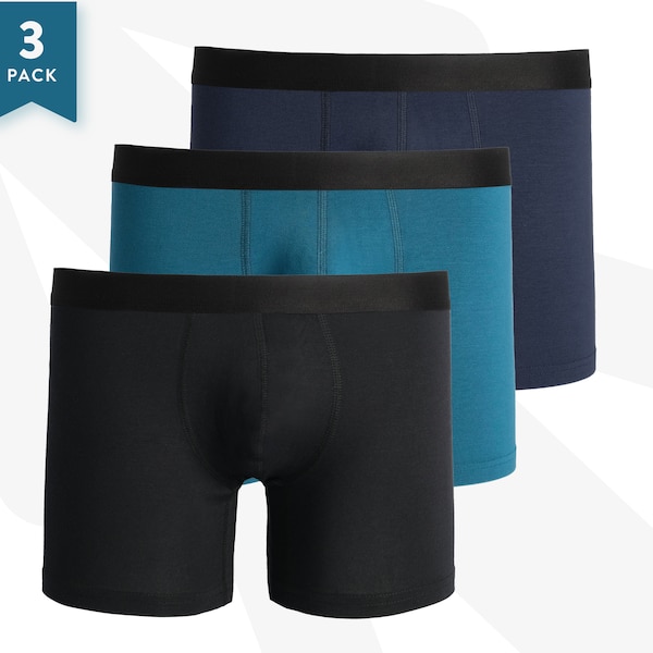 Men's Boxer Briefs, Micromodal Breathable Ultrasoft Lightweight Comfortable Underwear, Trunk, Assorted Colors, Multipack