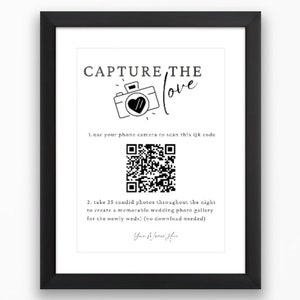 POV App Sign Template, QR Sign Template, Wedding Sign, Wedding Sign Template, Editable Canva Template, Photo App Signage, Photo App QR zdjęcie 2