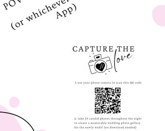 POV App Sign Template, QR Sign Template, Wedding Sign, Wedding Sign Template, Editable Canva Template, Photo App Signage, Photo App QR