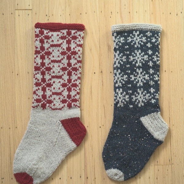 Vintage Knit Christmas Stockings