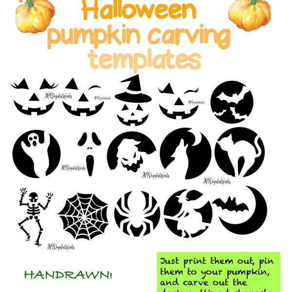 Pumpkin Carving Stencil - Etsy