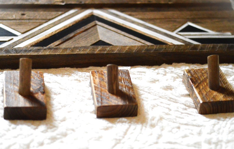 Rustic Reclaimed Wood Wall Hook Western Decor Primitive Etsy