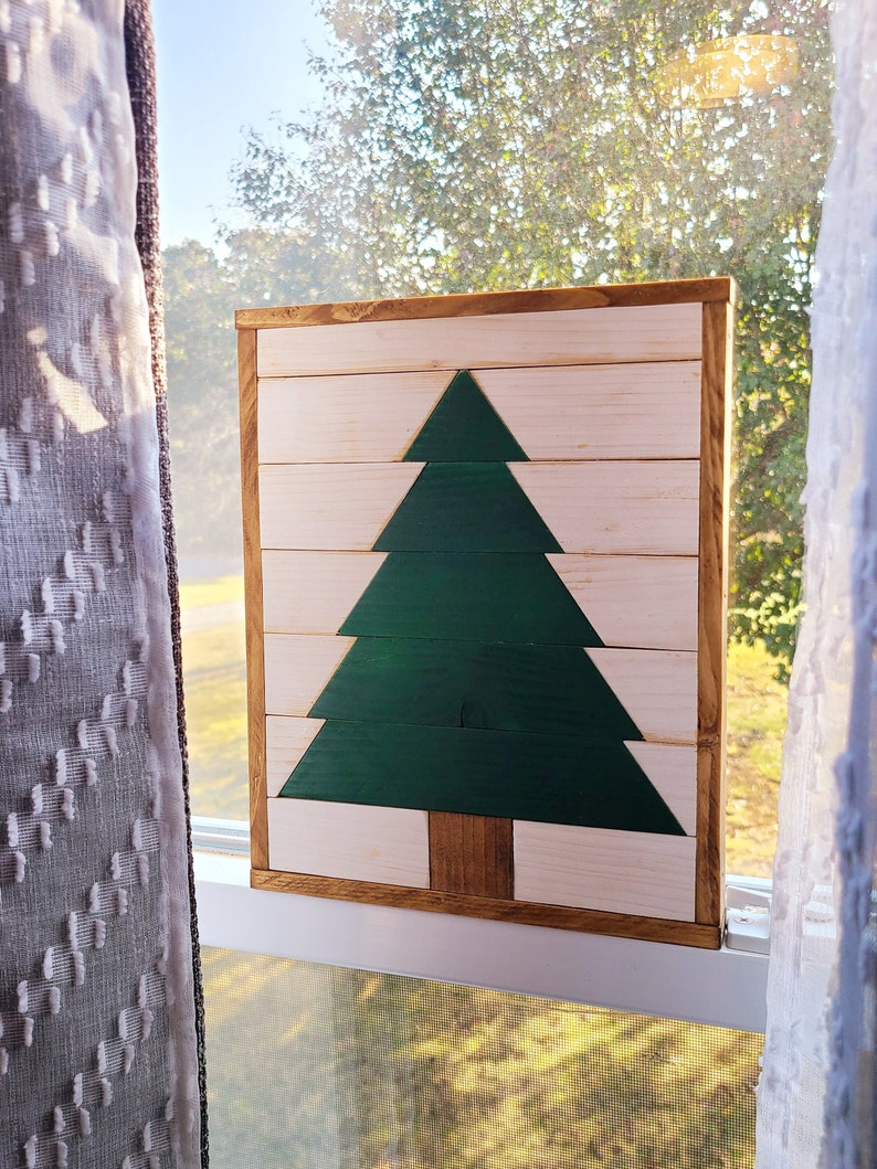 Rustic Wood Wall Art Christmas Tree Wall Art Western Wall Etsy