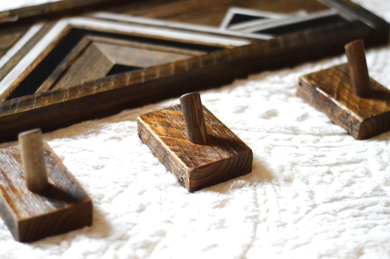 Rustic Reclaimed Wood Wall Hook Western Decor Primitive Etsy