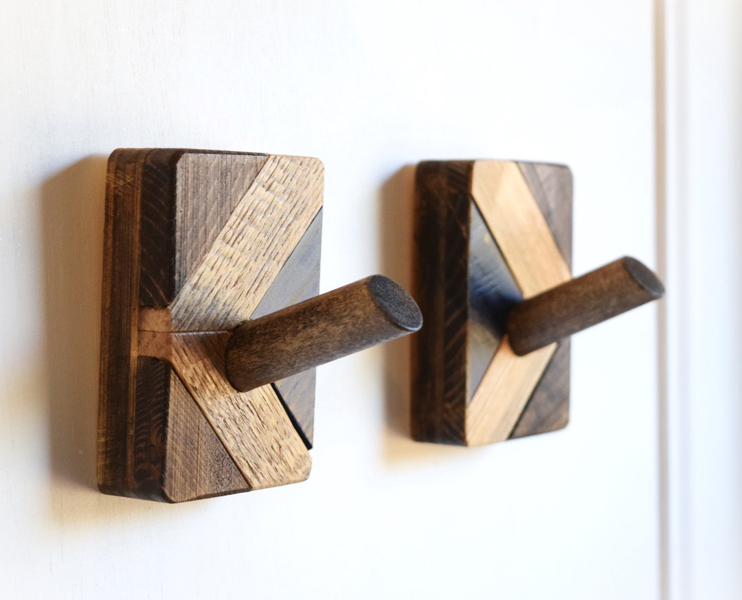 Rustic Wood Wall Hook Reclaimed Wood Wall Hook Coat Hook Western Hat