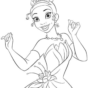 Princess Tiana coloring page