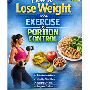 Weight Loss Guide Printable, Portion Control and Exercise Plan, Healthy Lifestyle Planner, Fitness & Diet PDF