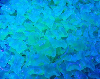 Raw Czech Uranium glass chips vaseline glass 200g