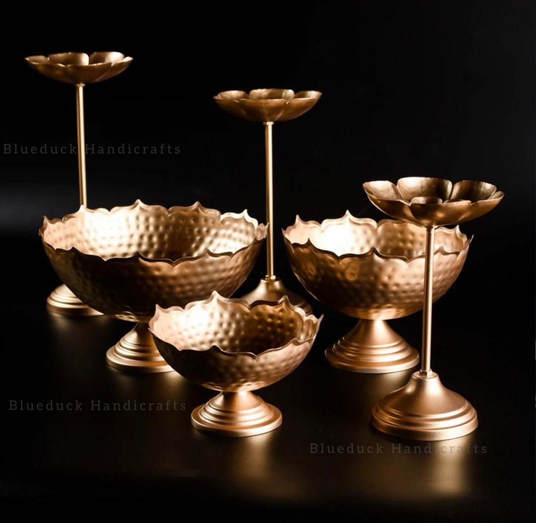 Decor Taj Urli Bowl Set Hammered Taj Urli Pot for Home Decor Etsy