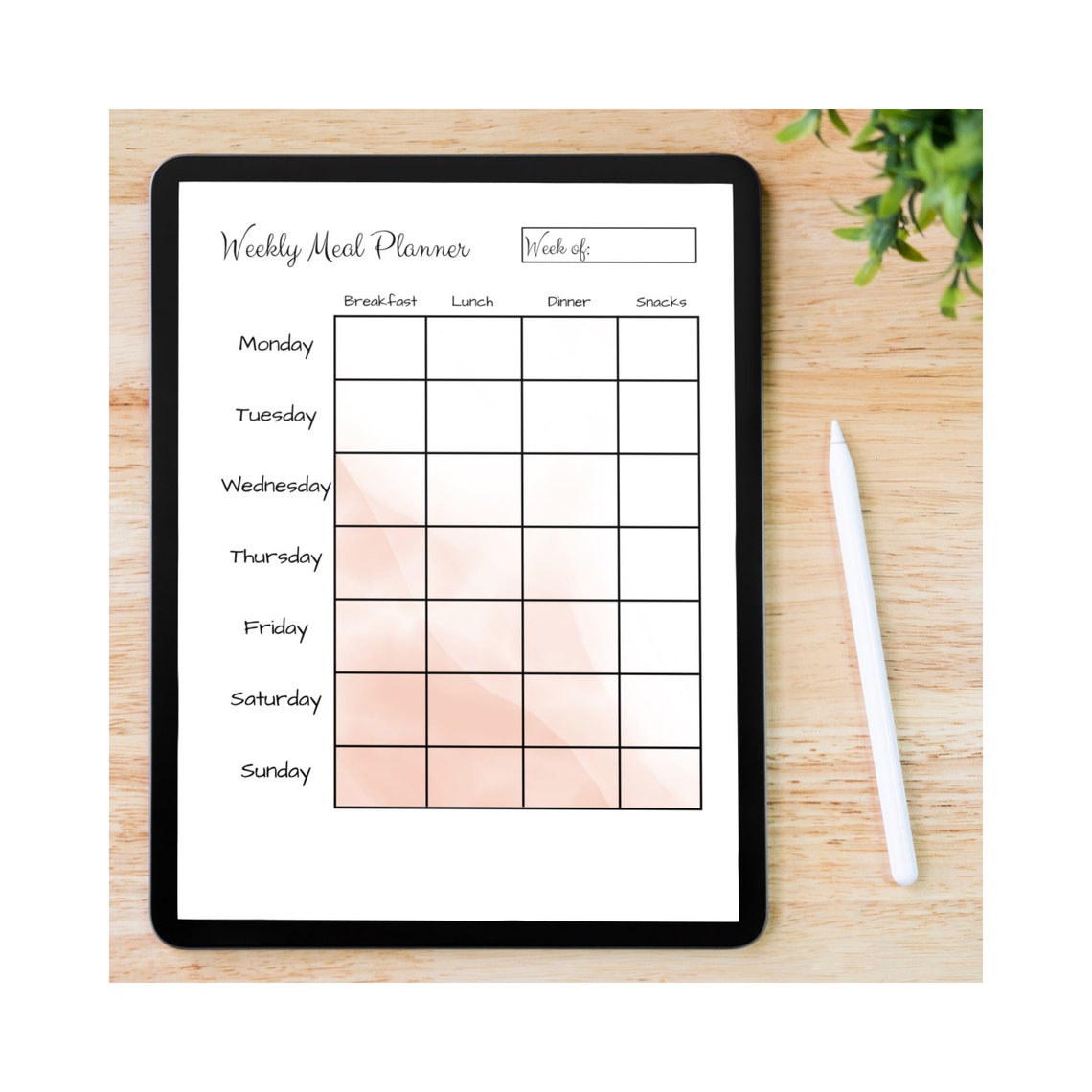 Printable Weekly Meal Planner Instant Download Grocery - Etsy