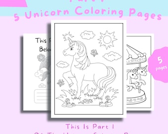Unicorn Coloring-Unicorn Coloring Pages-Coloring Pages For Kids- Unicorn Coloring Sheet- Coloring Pages For Toddlers