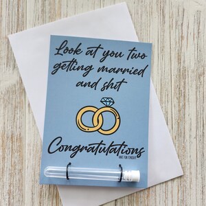 Erste Hochzeit Grußkarte, 420 Karte mit Gelenkhalter, lustige Hochzeitskarte, Hochzeitsgeschenk, Glückwünsche, Paare Geschenk, Karte für Paar