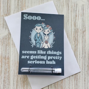 Carte de voeux de mariage, carte 420 avec porte-joint, carte de mariage amusante, félicitations, cadeau pour couple, carte pour couple, mariage de stoner,