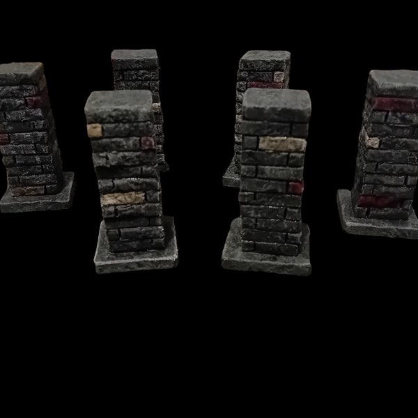 TTRPG Dungeon Pillars - Set of 6