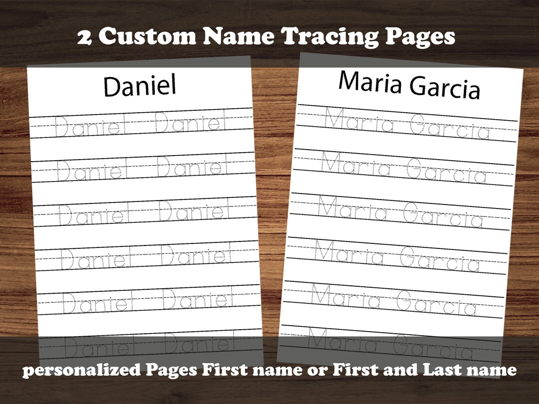 Custom Name Tracing Sheet Handwriting Practice Personalized Name Trace ...