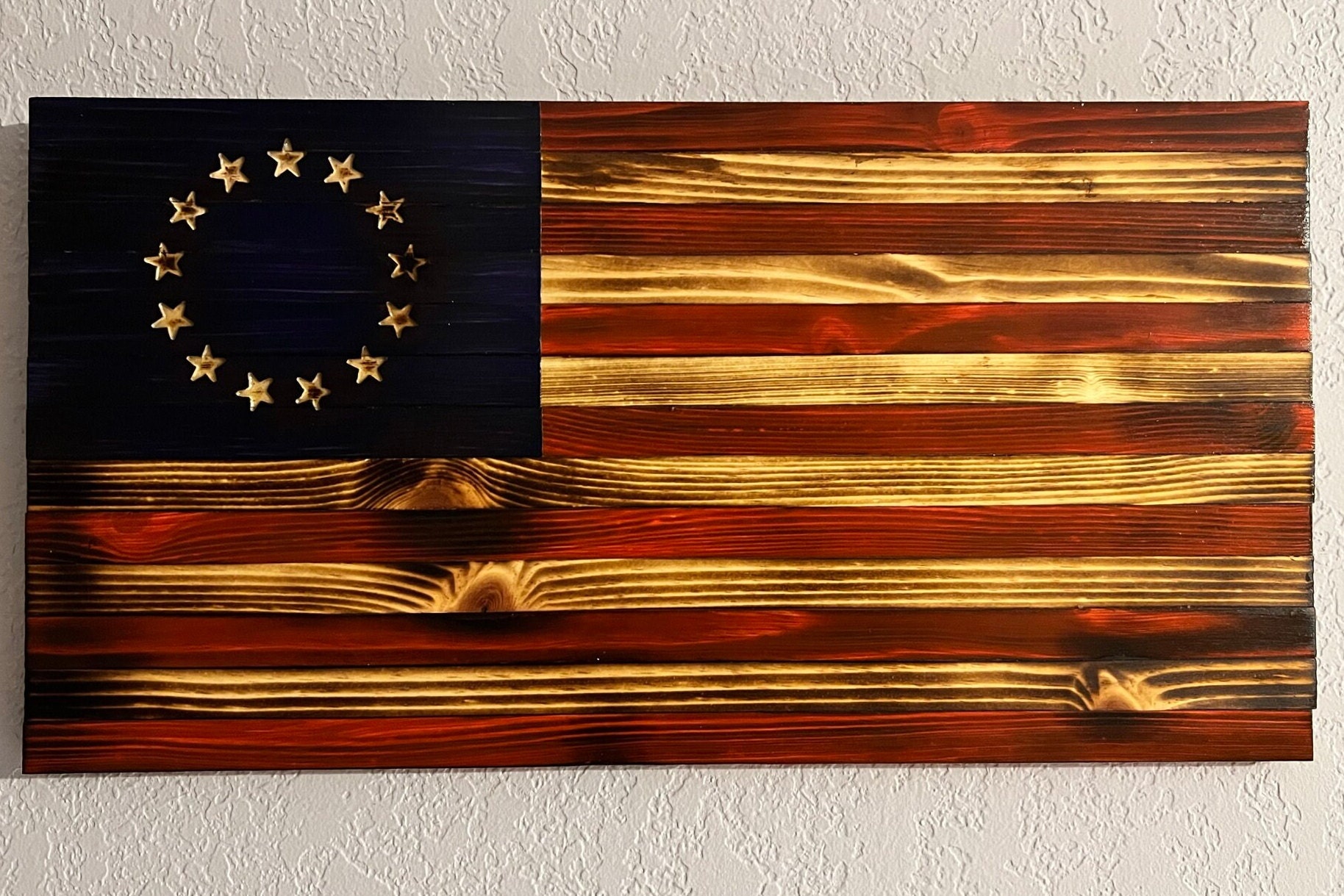 Rustic Betsy Ross American Flag, Distressed Wood Flag, Wood American